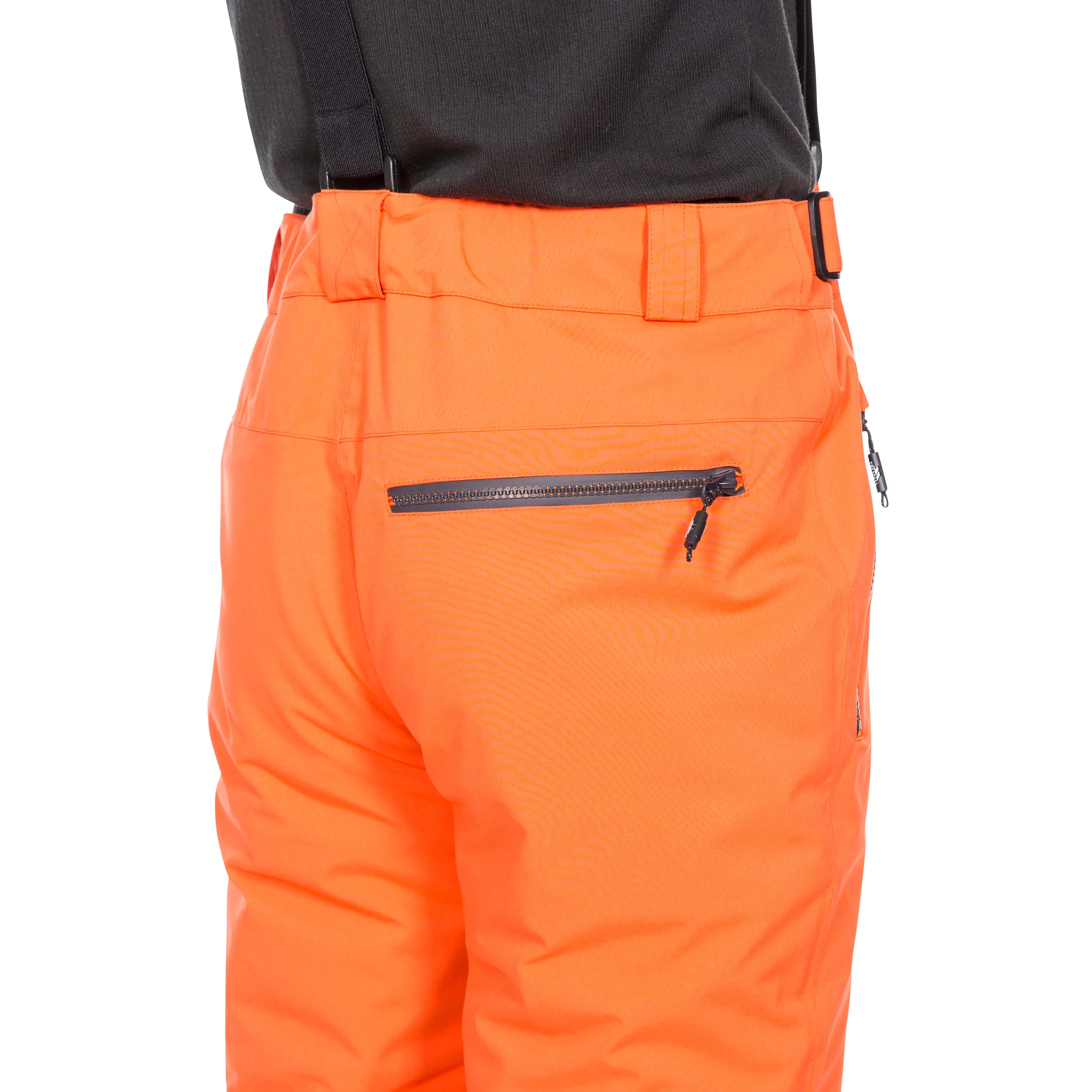 Trevor Mens Lightly Padded Slim Fit Ski Trousers in Orange - Image 6