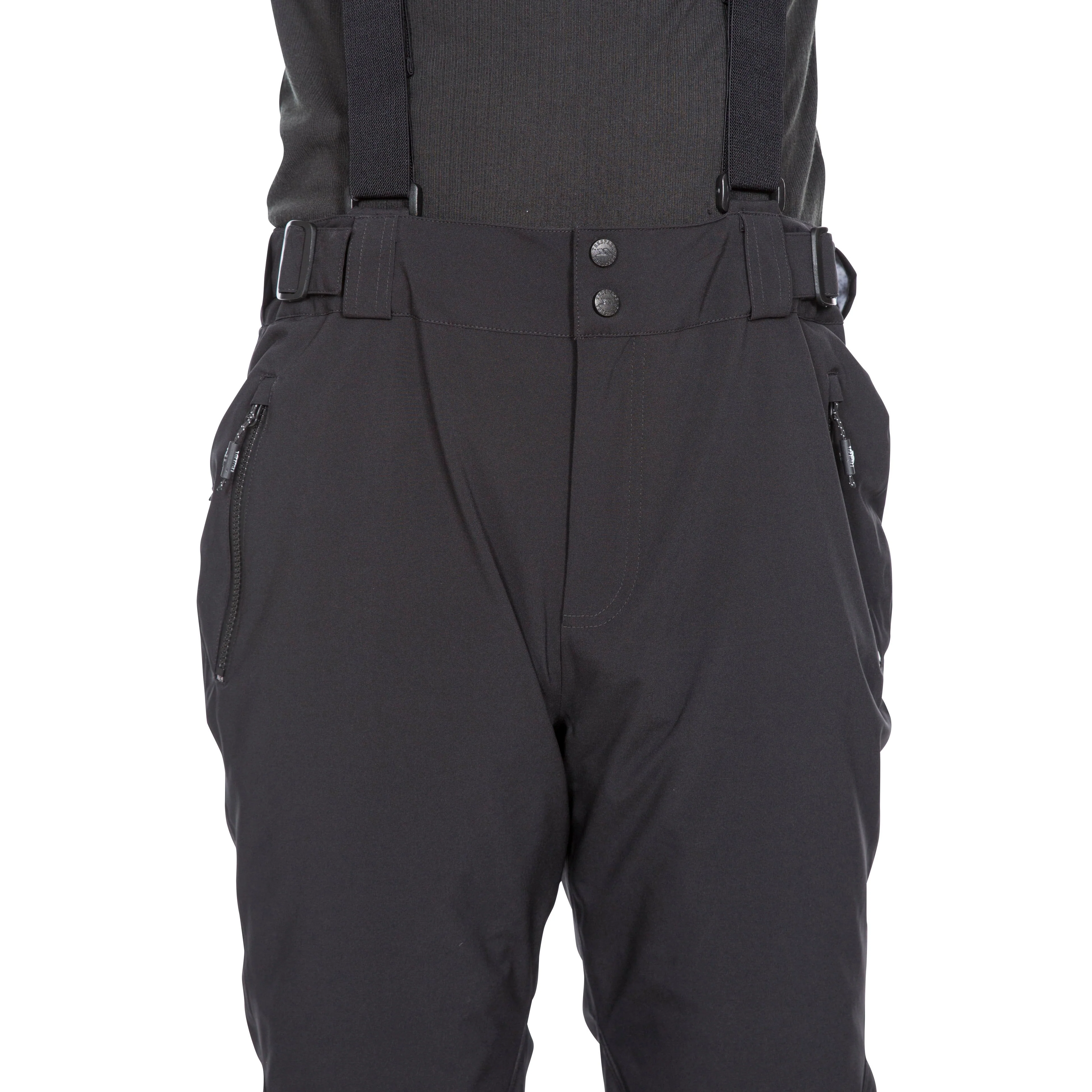 Trevor Men's Ski Trousers, Lightly Padded Slim Fit in Black - Image 5