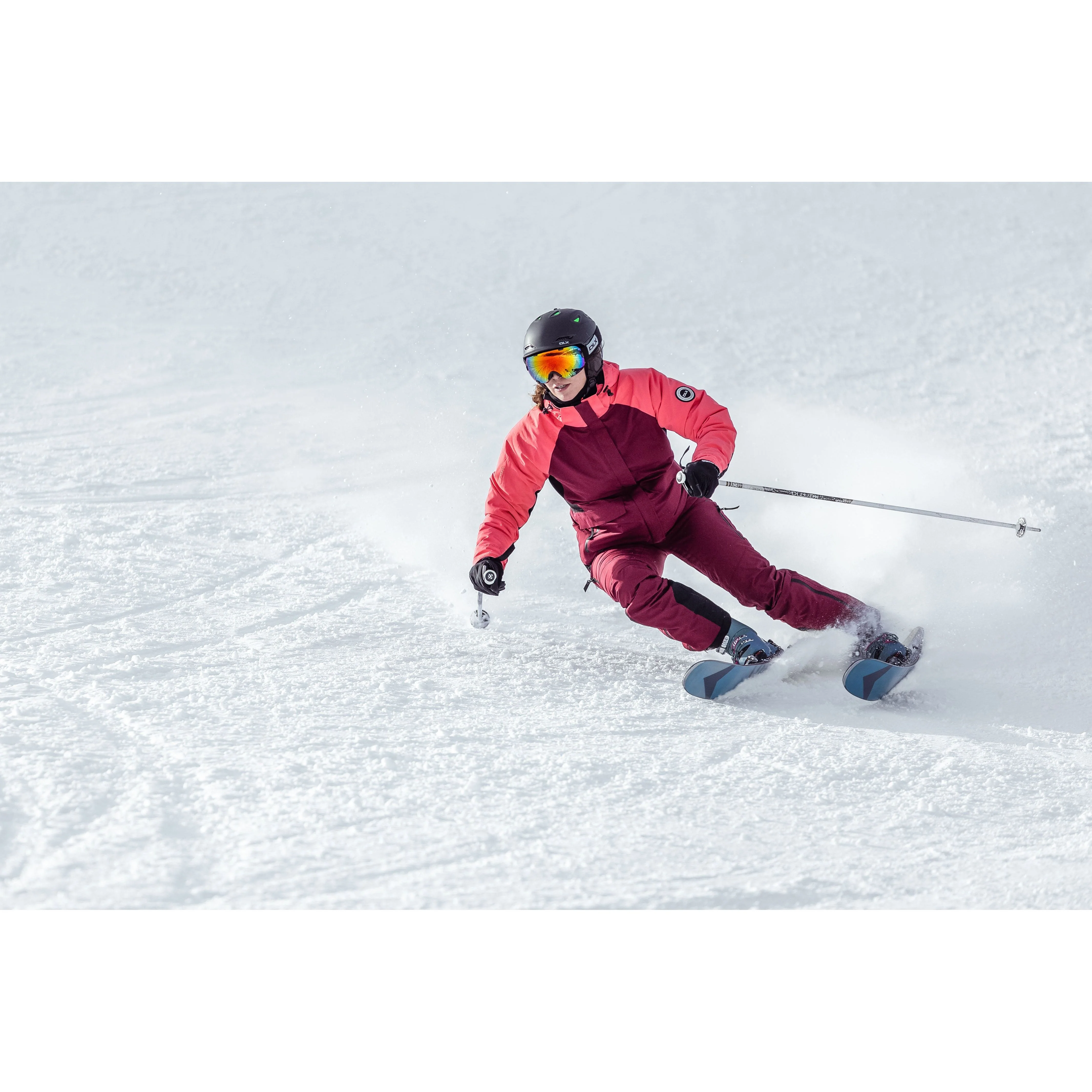 Ursula DLX Women's Padded Ski Jacket in Dark Cherry - Image 3