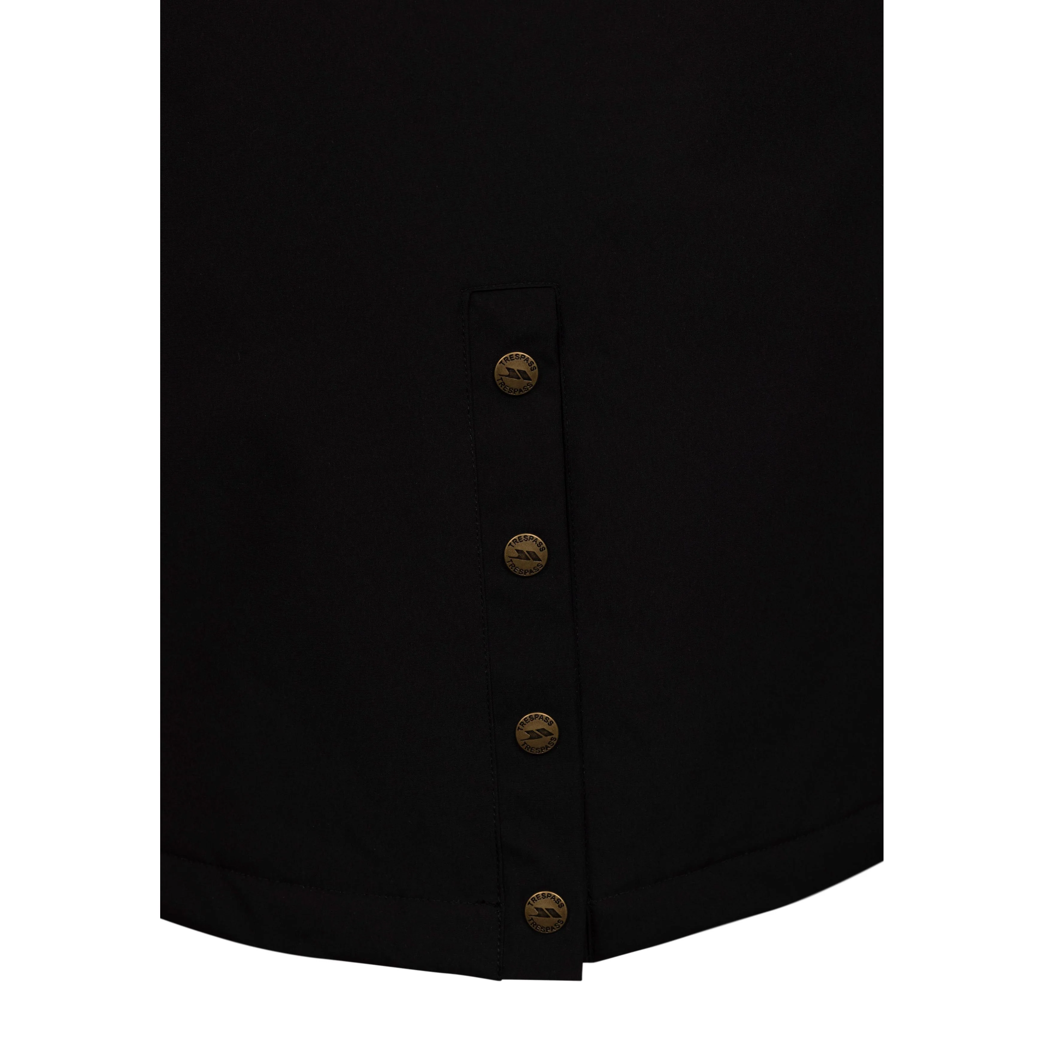 Vailsom Womens Longer Length Padded Fleece Lined Waterproof Jacket in Black - Image 7