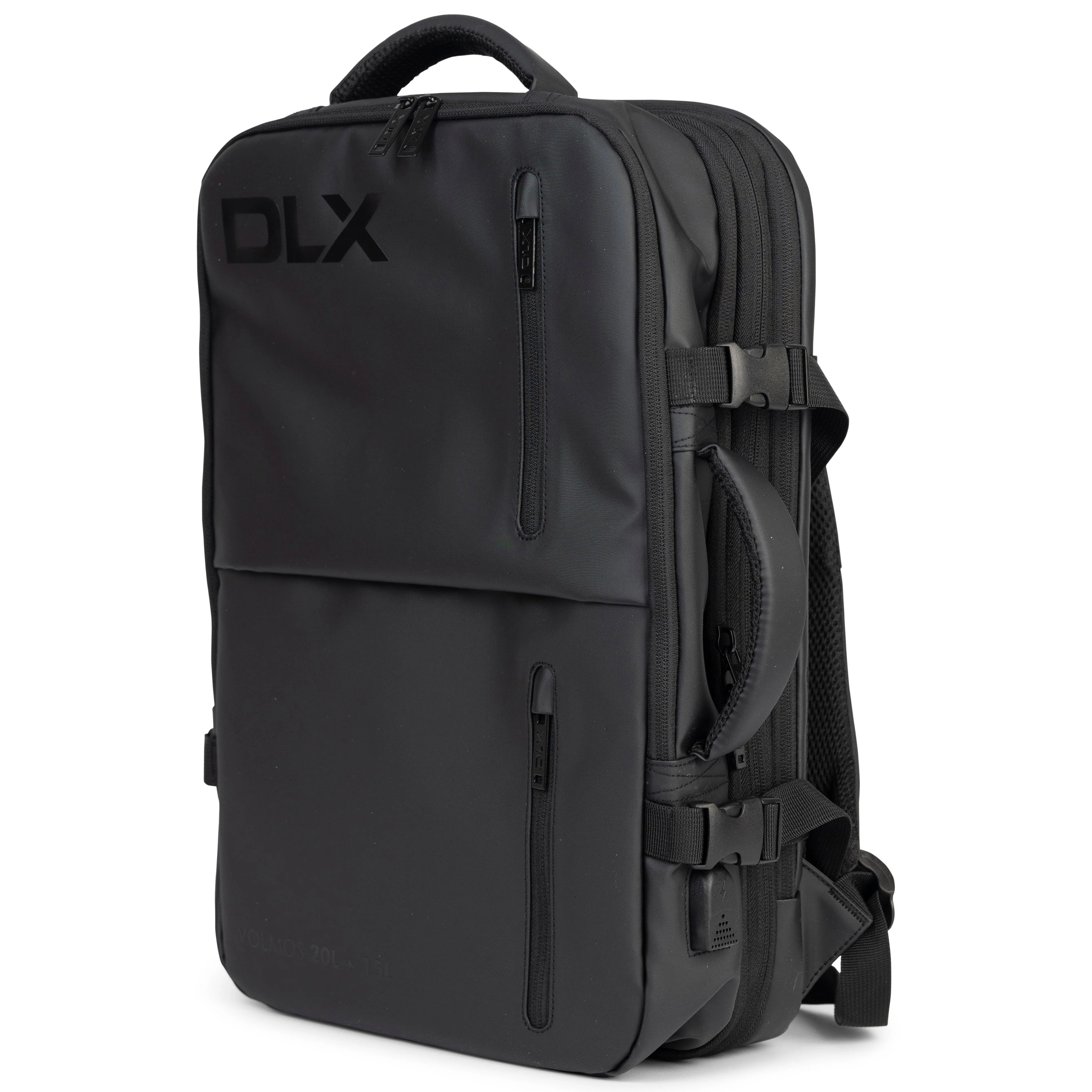 Volmos DLX Expandable Travel Rucksack in Black