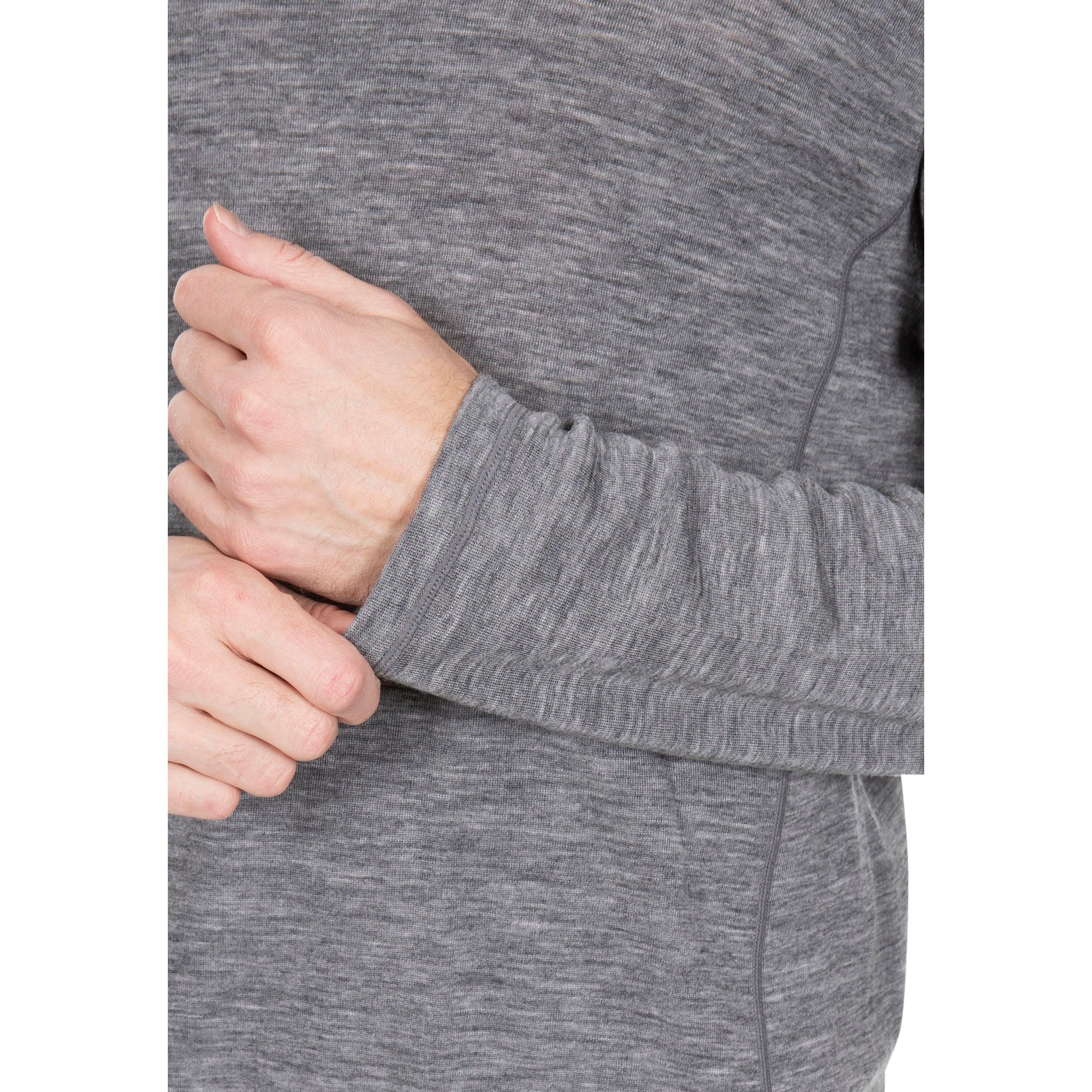 Wexler Men's 100% Merino Wool Base Layer Top in Dark Grey - Image 4