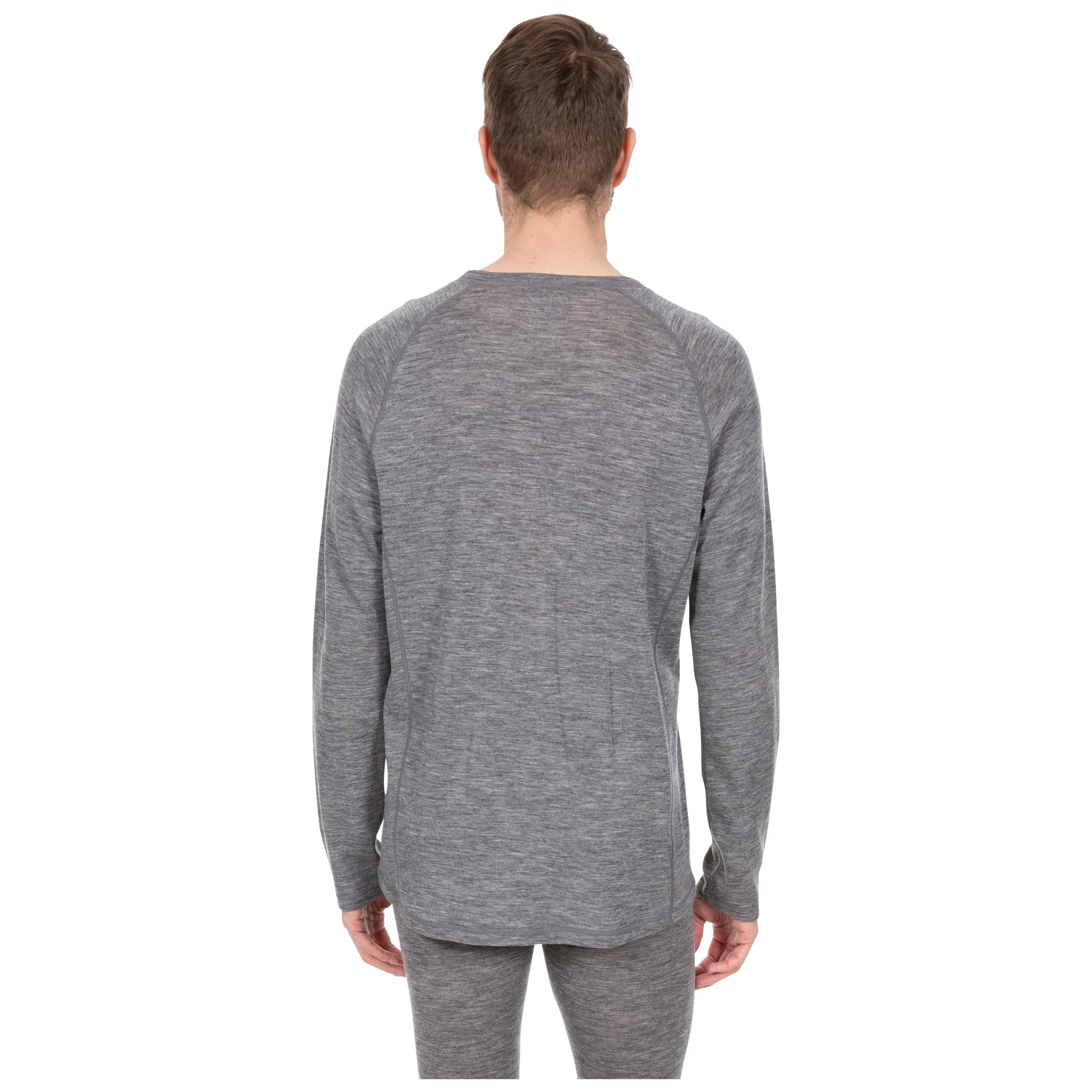 Wexler Men's 100% Merino Wool Base Layer Top in Dark Grey - Image 5