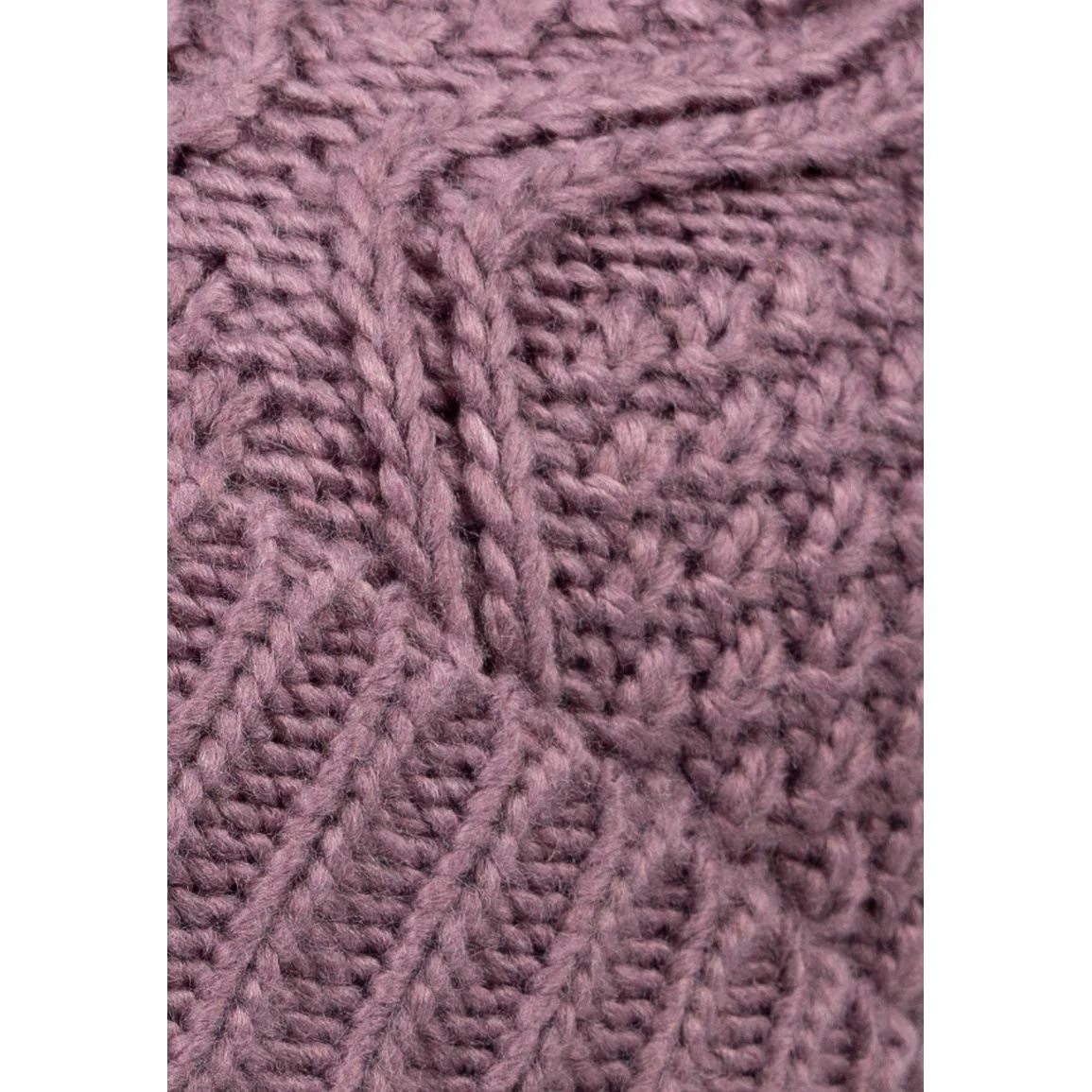 Zyra Women's Knitted Bobble Hat in Rose Tone with Fleece Lining - Image 4